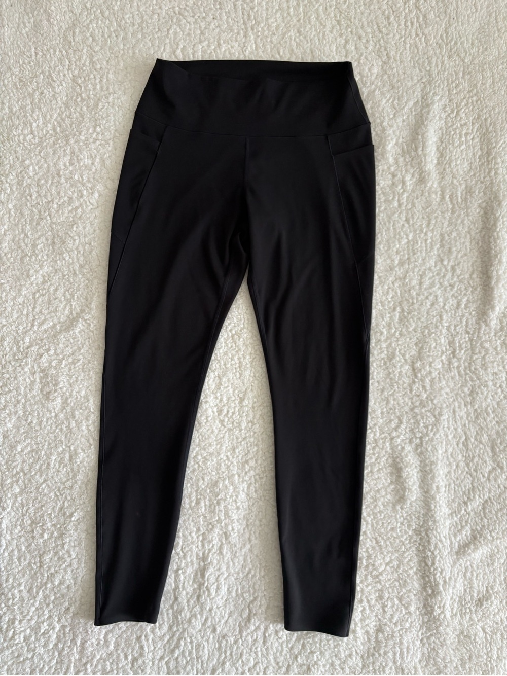 UNIQLO Black Leggings Women’s L High Rise Stretch Pull On Performance Yoga Pants
